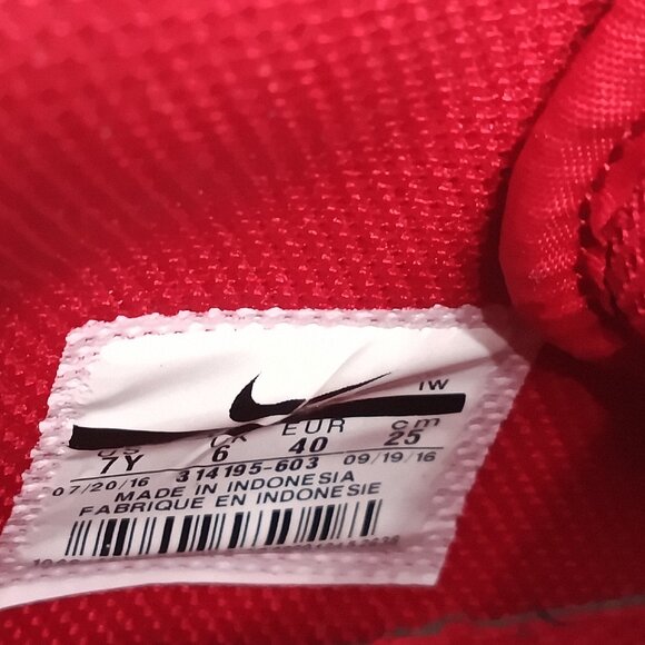 Nike Air Force 1 Mid GS Gym Red Suede 314195-603 Size US 7Y Athletic Sneaker - Picture 10 of 11